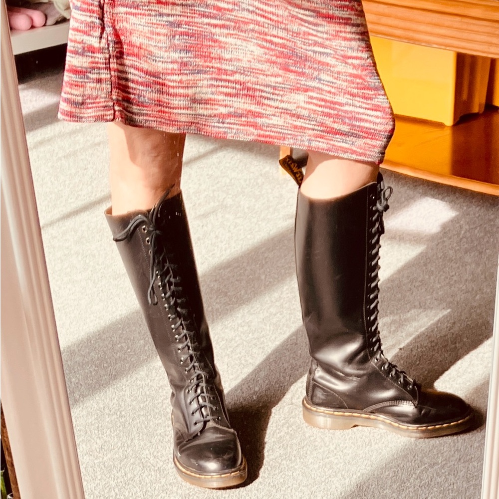 Dr. Martens Black Tall Lace-Up Boots - Picture 5 of 10